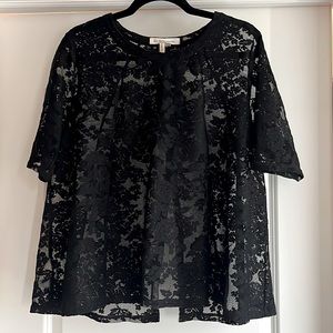 BCBGeneration split back lace vintage top